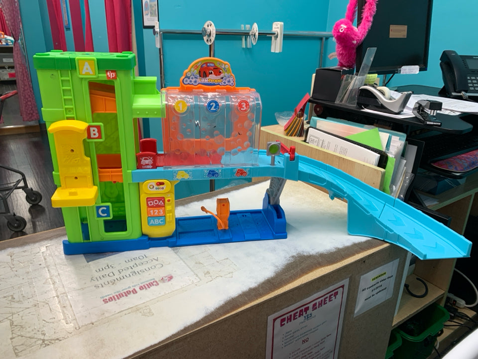 Little People Toddler Playset w/ All Figures & Cars - Light up Toy