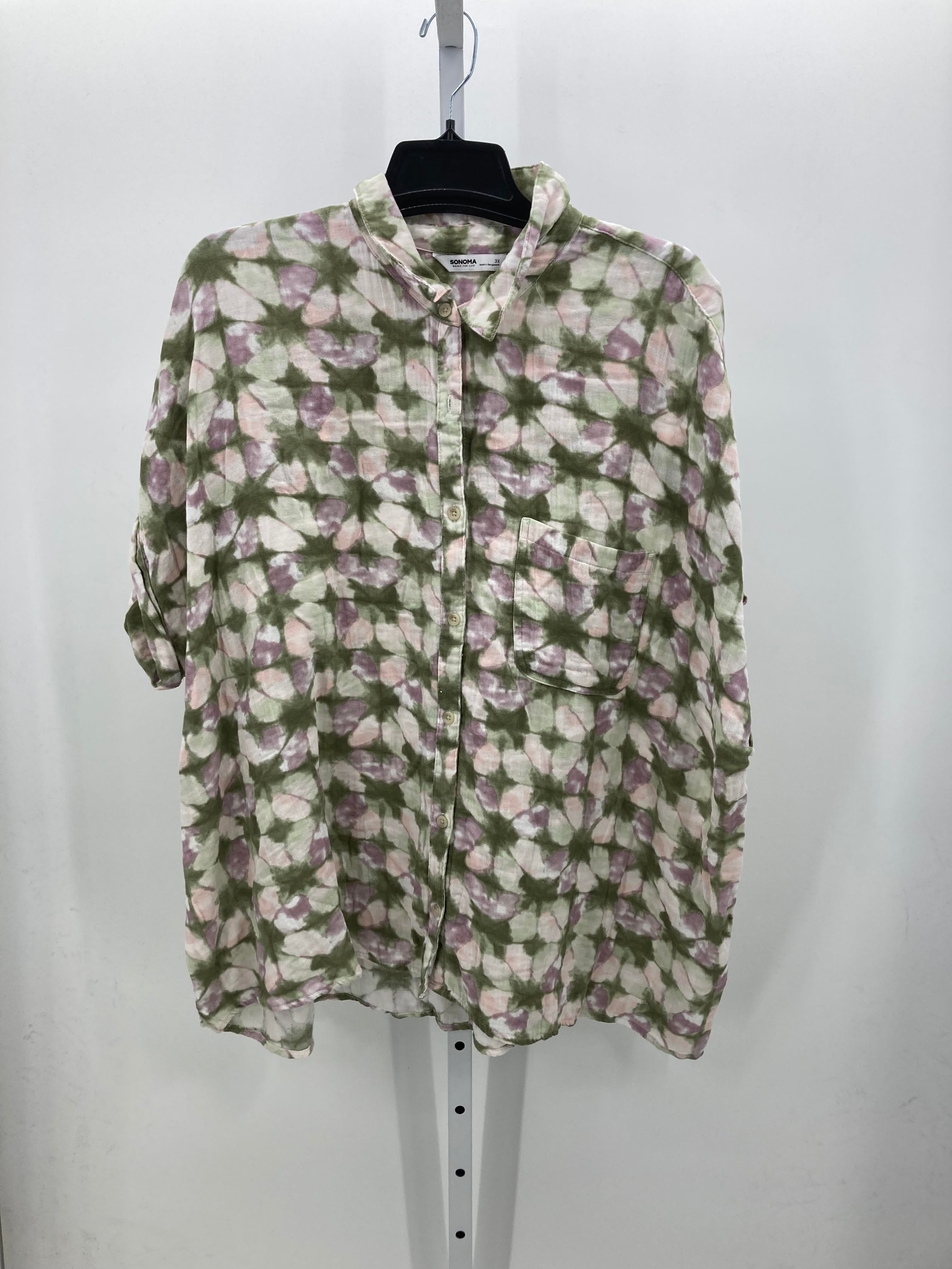 Sonoma Size 3X Womens Short Sleeve Shirt