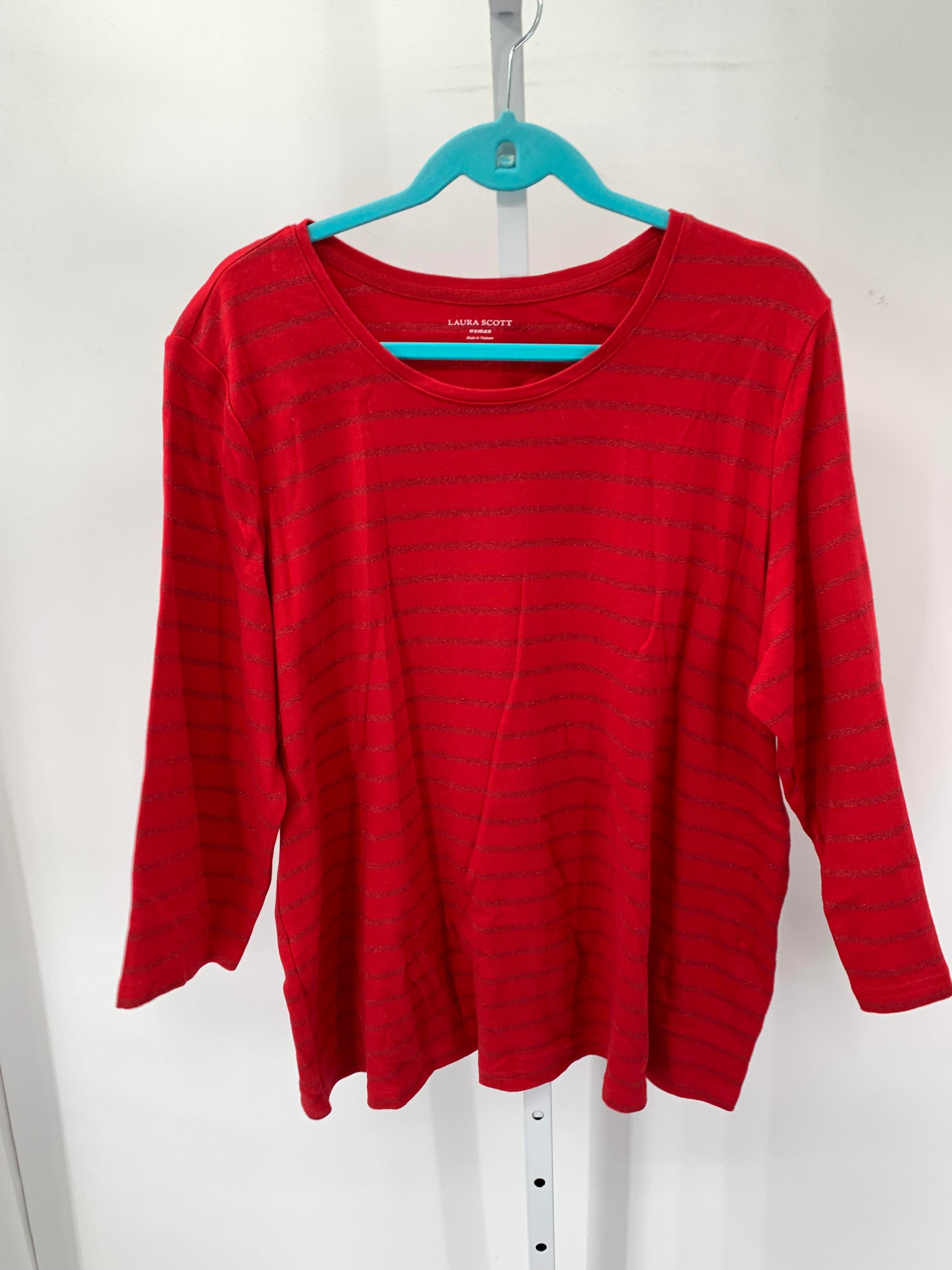 Laura Scott Size 2X Womens 3/4 Sleeve Shirt