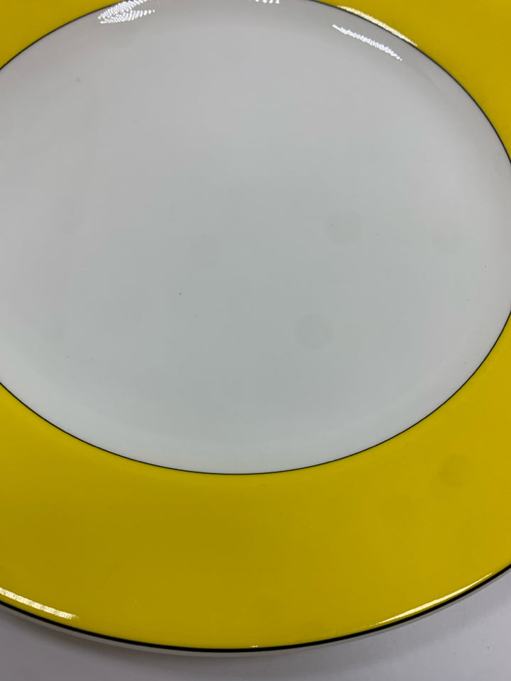 KATE SPADE LENOX RUTHERFORD YELLOW DINNER PLATE.