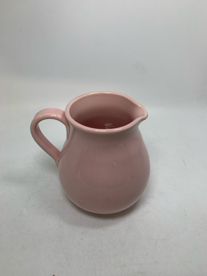 STONEWARE PALE PINK TAVOLA BELLA PITCHER.