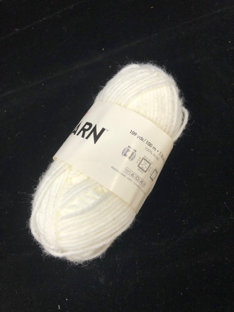 PREMIER WORSTED WHITE YARN.