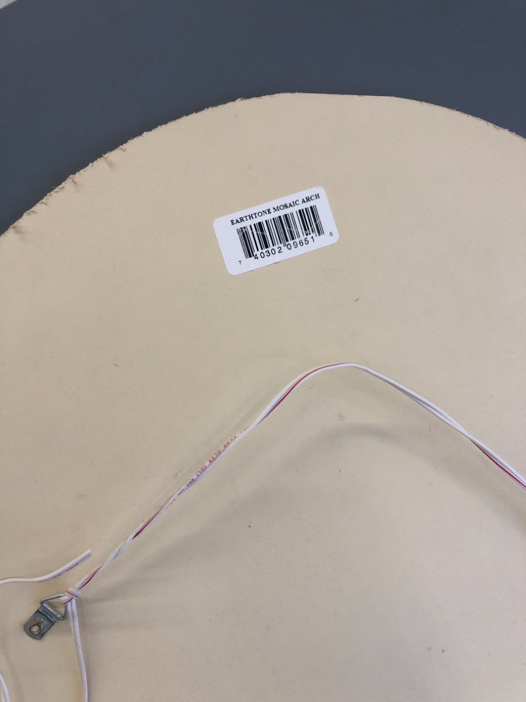 MOSIAC FRAME ARCHED WALL MIRROR.