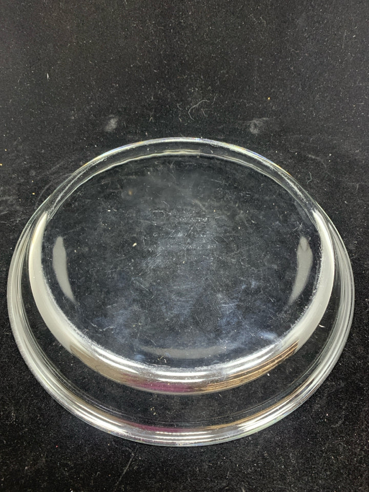 CLEAR GLASS ANCHOR PIE PLATE.