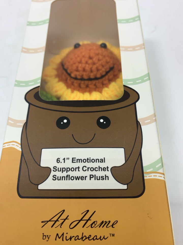 NIB CROCHET FLOWER PLUSH.