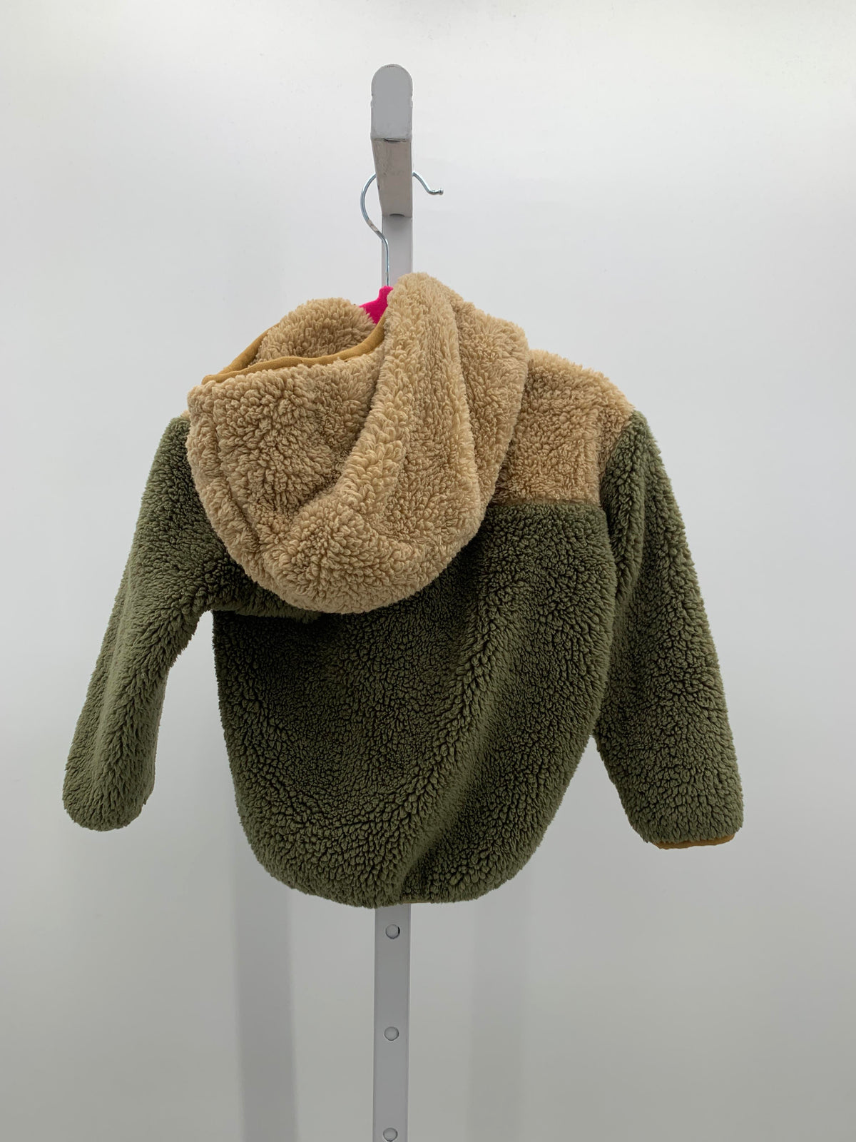 TAN HOODED FAUX FUR