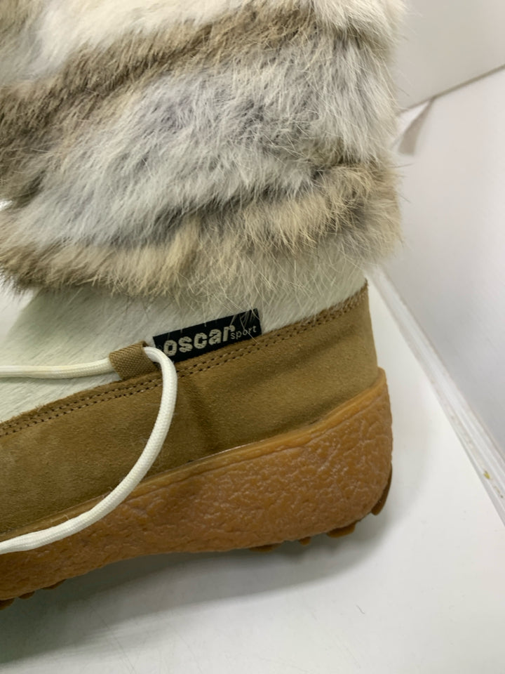 Oscar Sport Norma Rabbit Fur Apres Snow Boots (Eur-37)