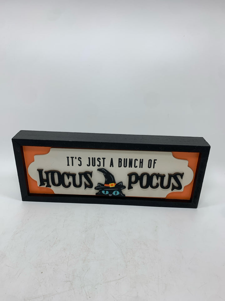 HOCUS POCUS WOOD BLOCK SIGN.