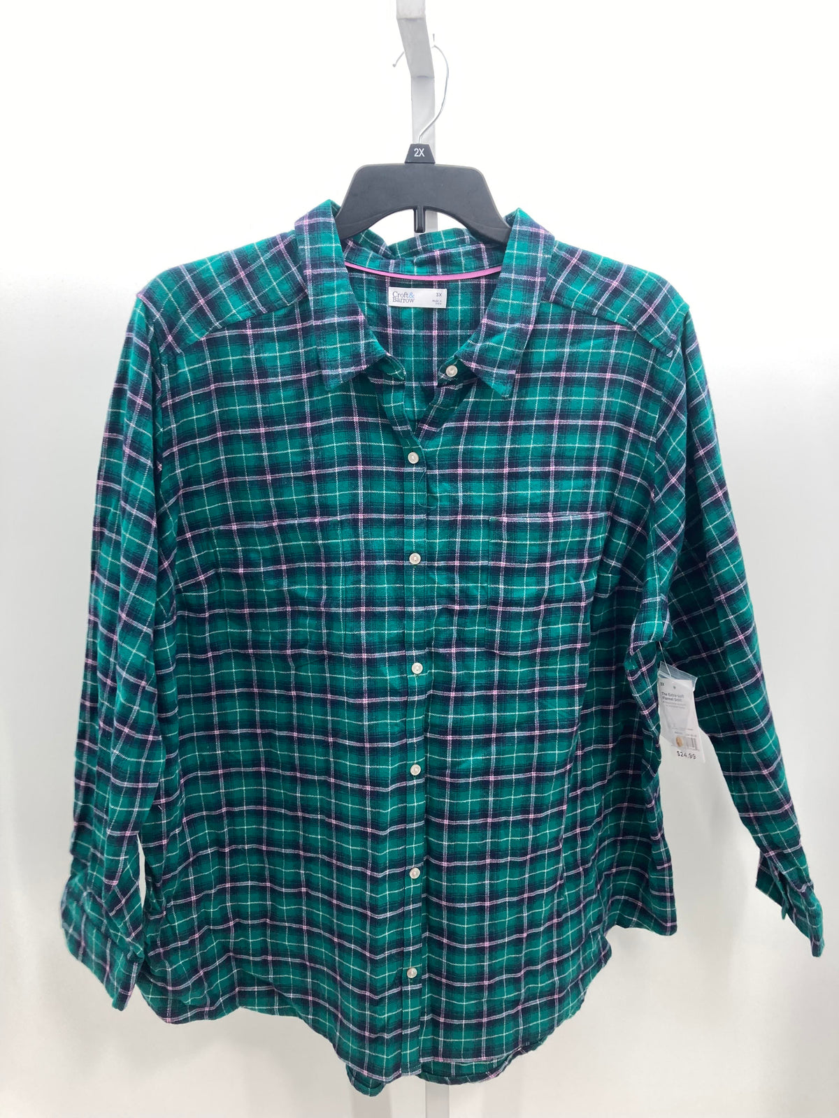 Croft & Barrow Size 3X Womens Long Sleeve Shirt