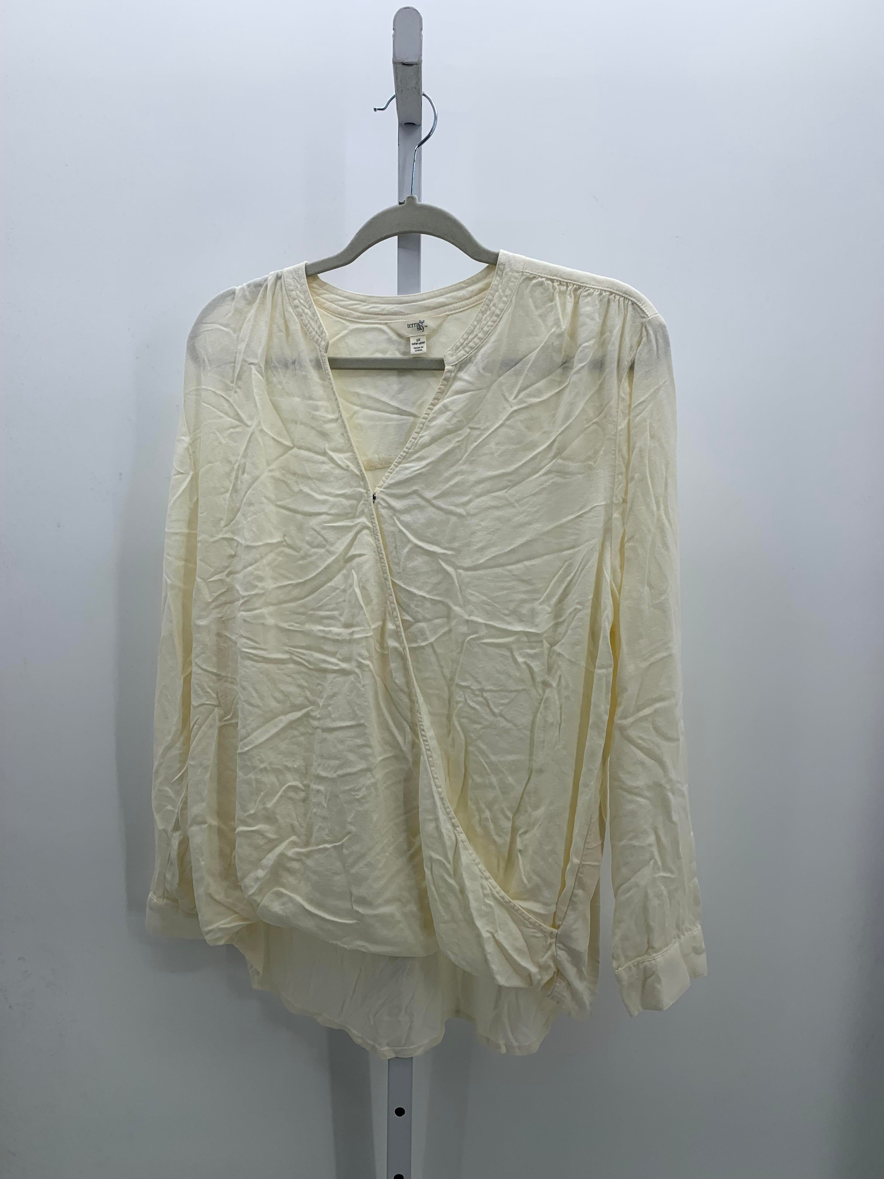 Terra & Sky Size 1X Womens Long Sleeve Shirt