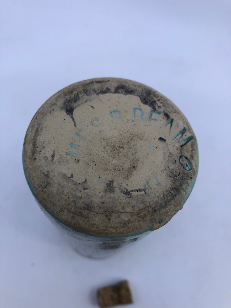 VTG BEAMEISTER TEAL STONEWARE BOTTLE.