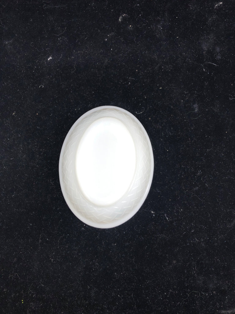2pc VTG MILK GLASS HEN.