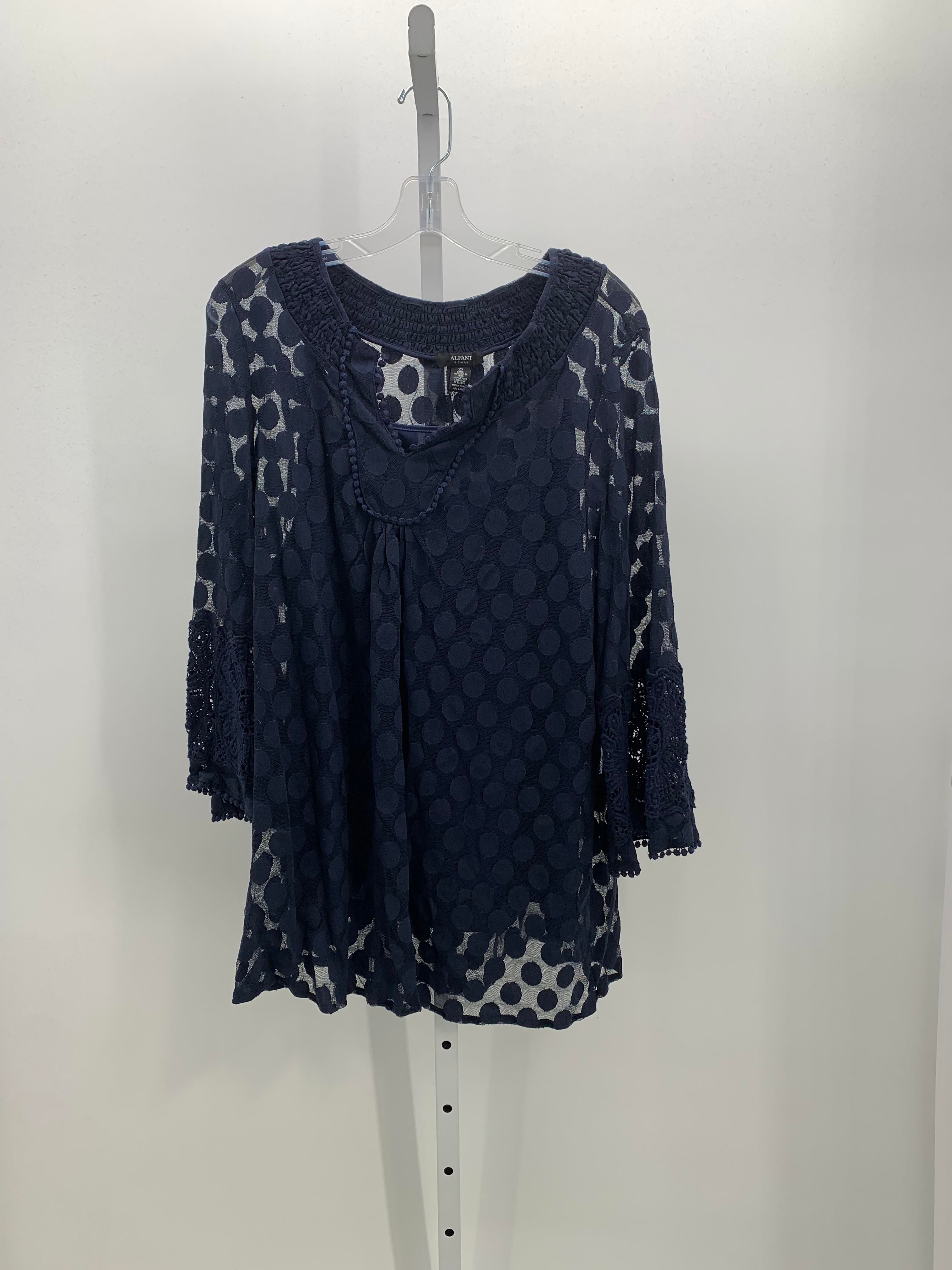 Alfani Size 2X Womens 3/4 Sleeve Shirt