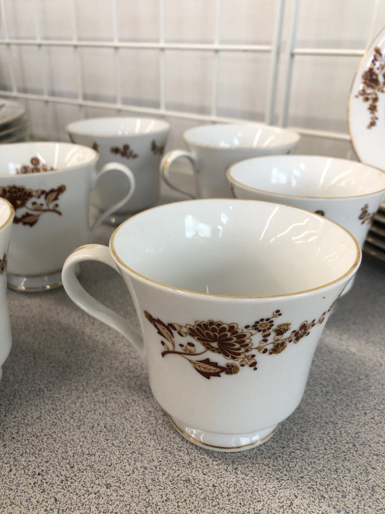 24PC FALL FLORAL CHINA SET - LILING - SRV FOR 6.