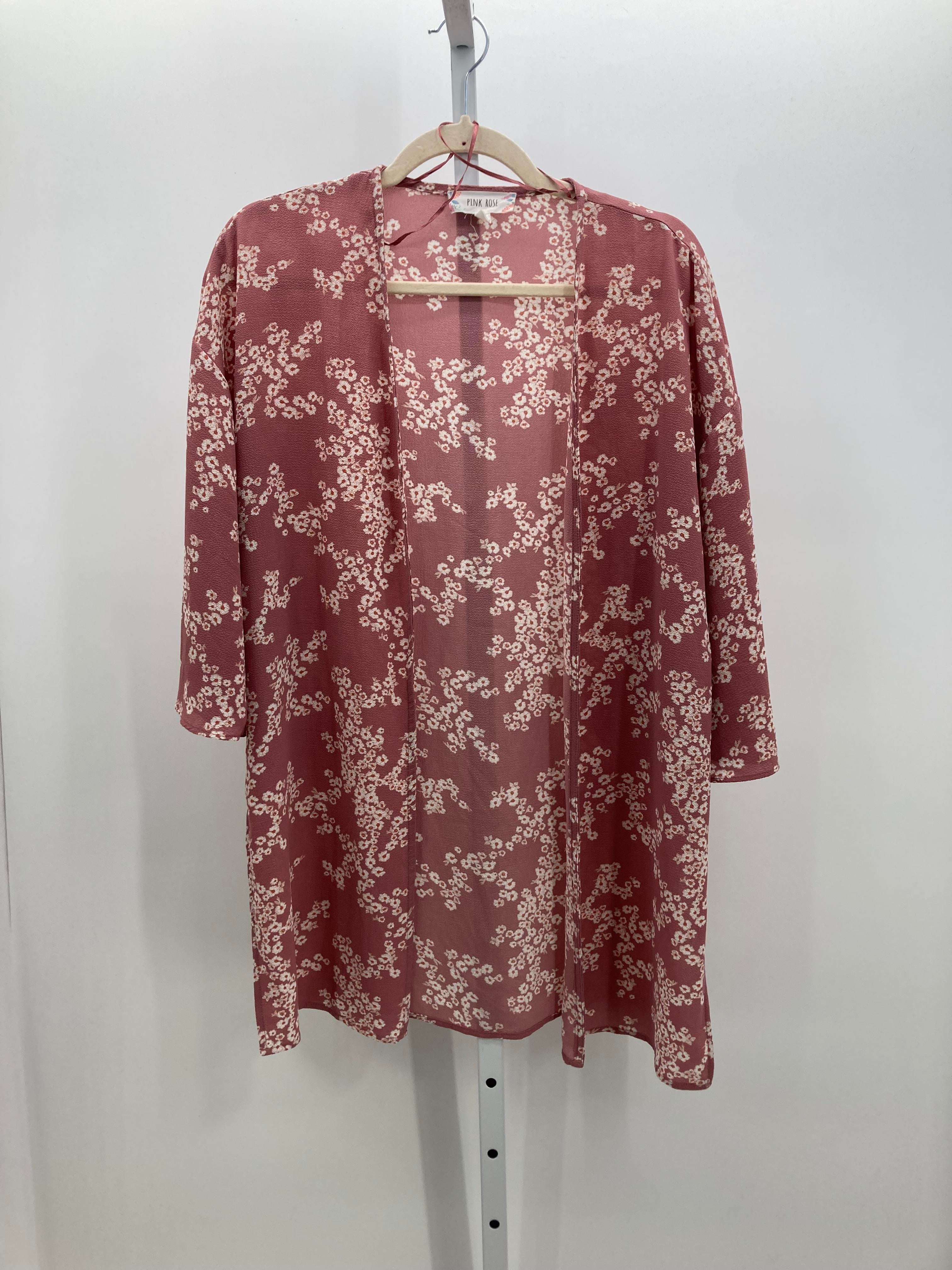 Pink Rose Size Medium Juniors Cardigan