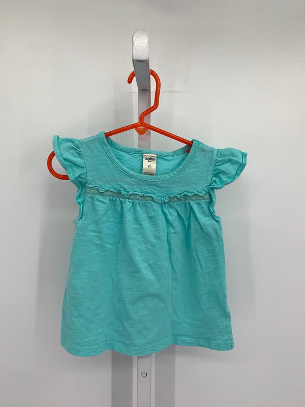 Osh Kosh Size 4T Girls Short Sleeve Shirt