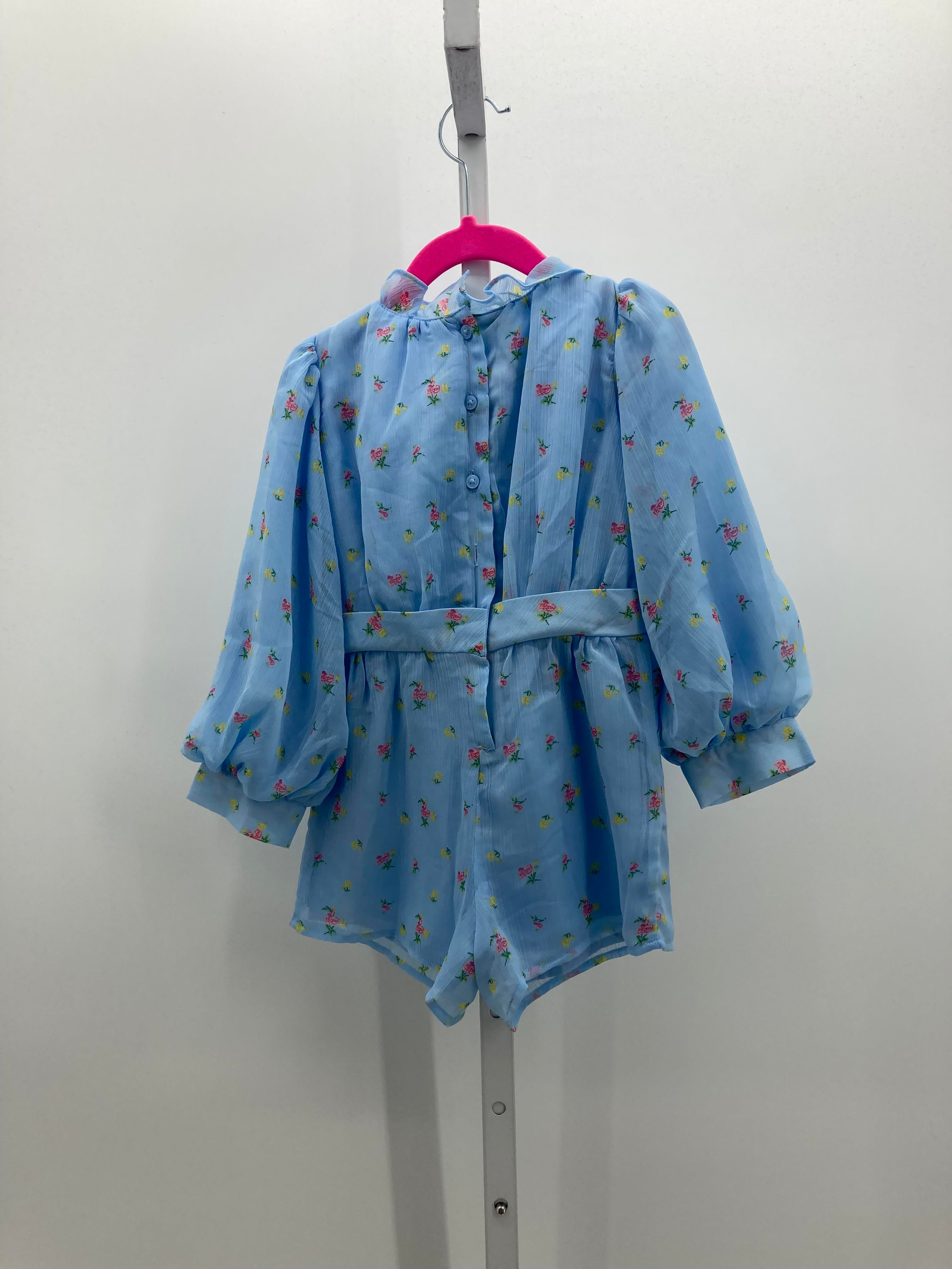 Janie and Jack Size 4 Girls Long Slv. Romper