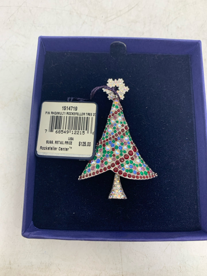 Swarovski Star 2004 Rockefeller Center Christmas Tree Pin- New