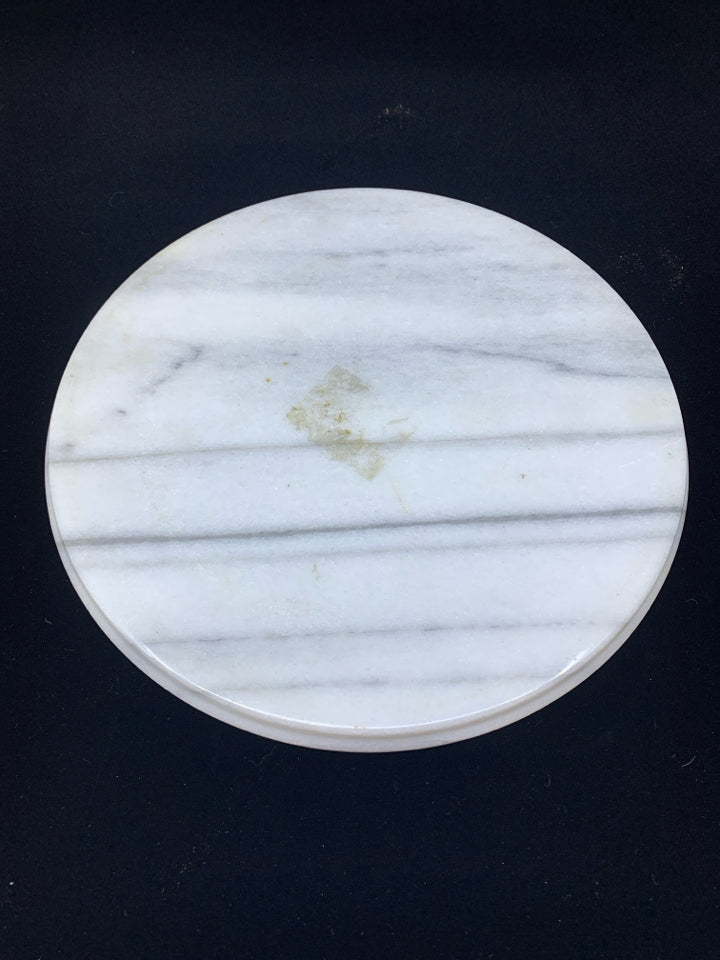 ROUND MARBLE SERVING TRAY.