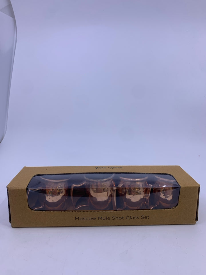 4 NIB MOSCOW MULE SHOT GLASSES
