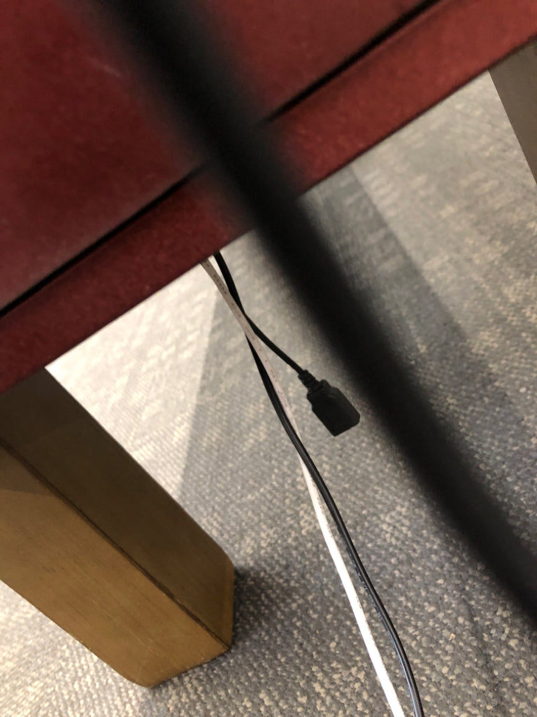 VTG STYLE CAR COUCH- LIGHTS & BLUETOOTH SPEAKER ON WOOD LEGS.