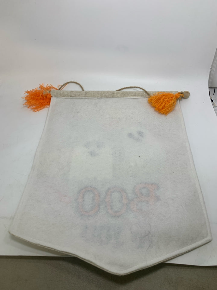 GHOSTS BOO TO YOU FABRIC HANGING.