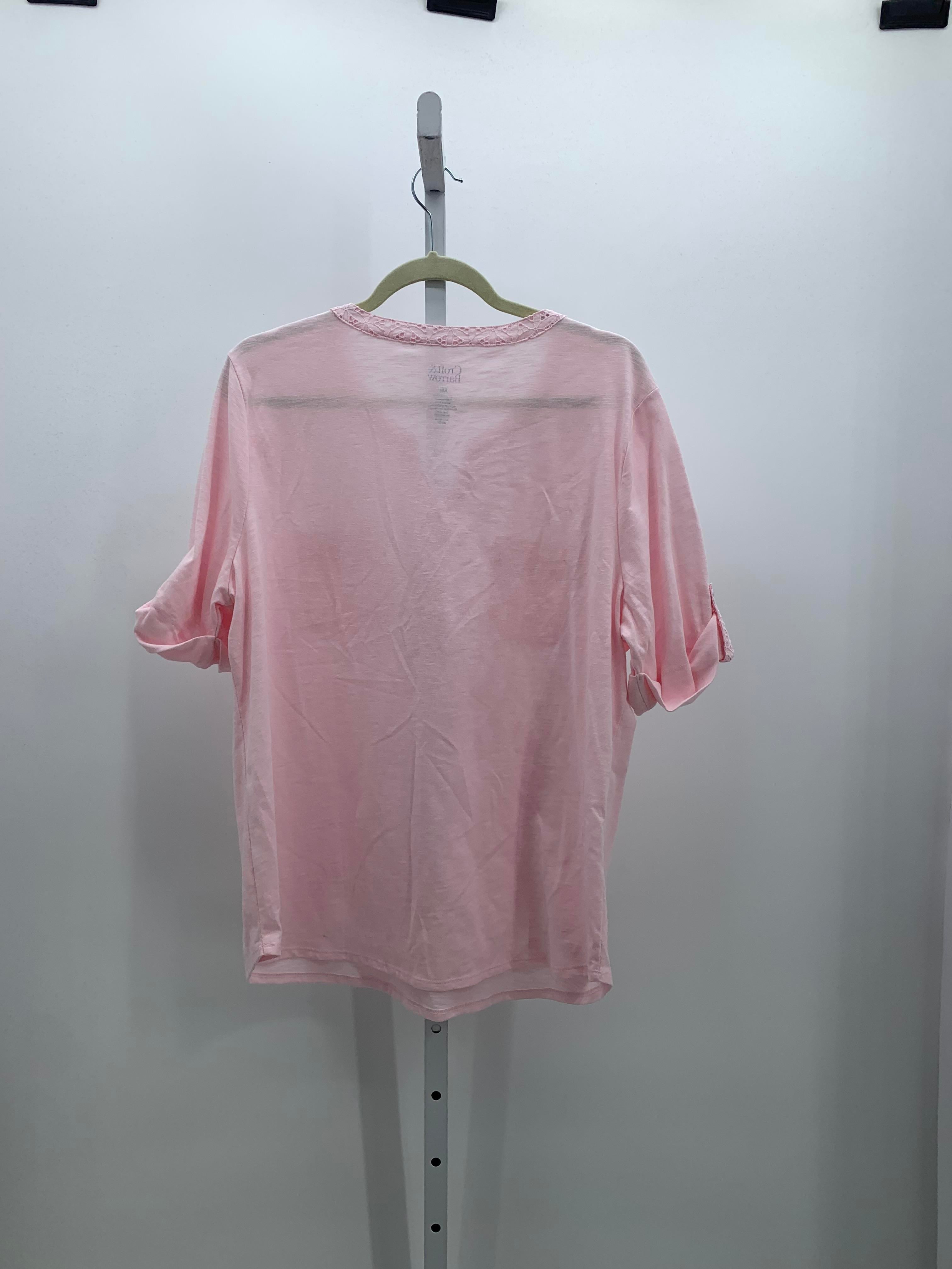 Croft & Barrow Size XXL Misses Short Sleeve Shirt