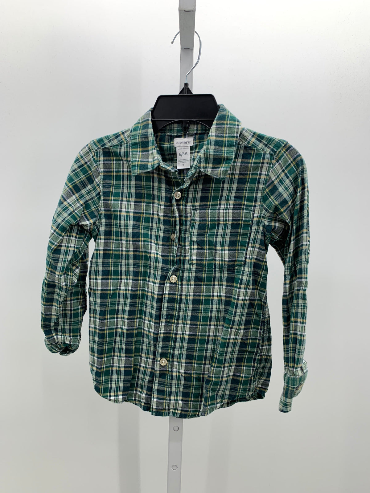 PLAID BTN DOWN