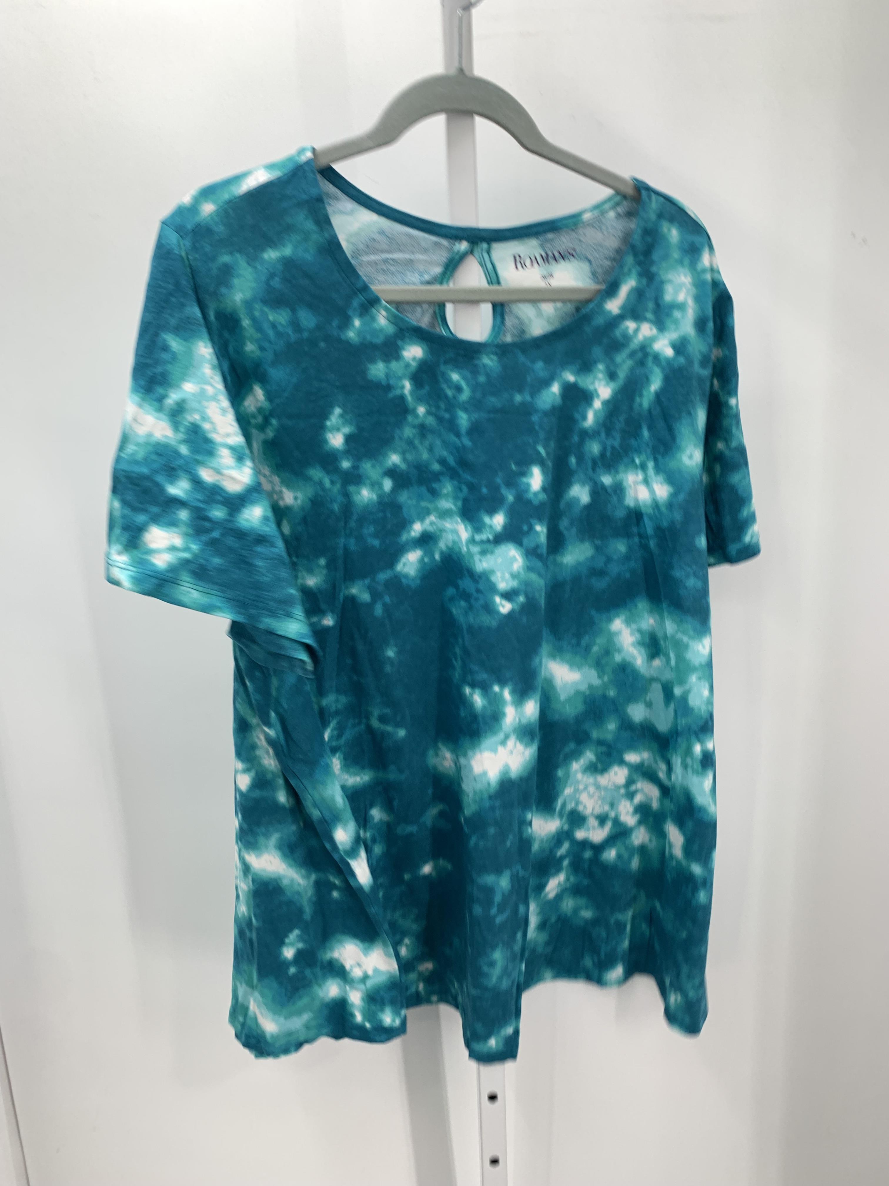 Roaman's Size 2X Womens Short Sleeve Shirt