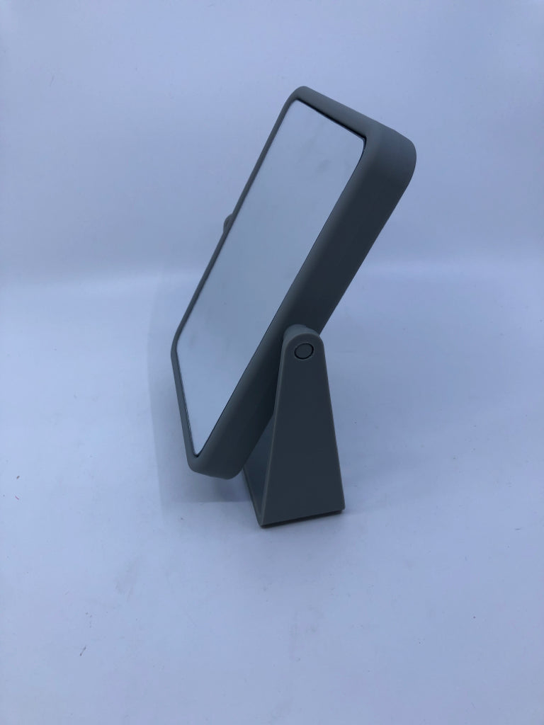 PLASTIC GREY FLIP MAGNIFY MIRROR.