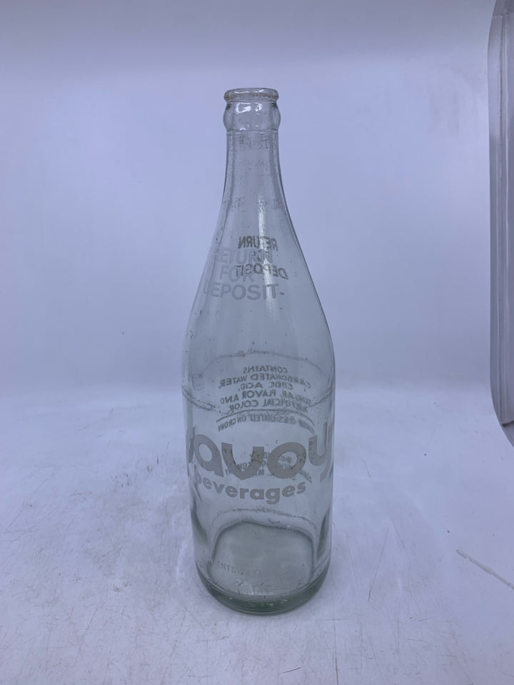 EMPTY SAVOY BEVERAGES BOTTLE.