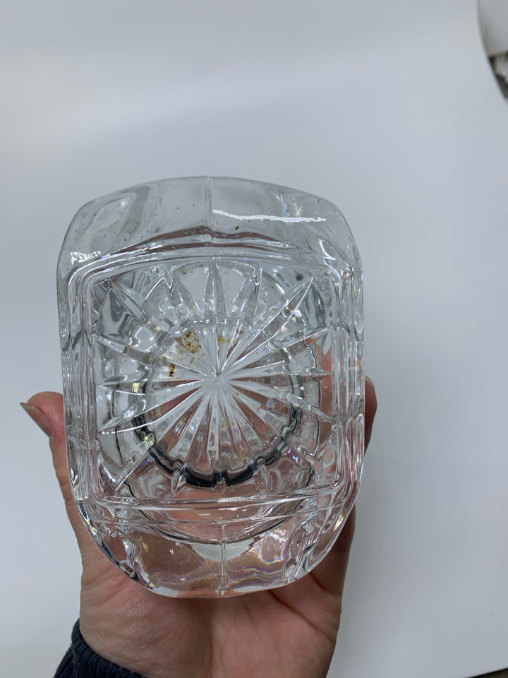 CRYSTAL SLEIGH TEA LIGHT HOLDER.
