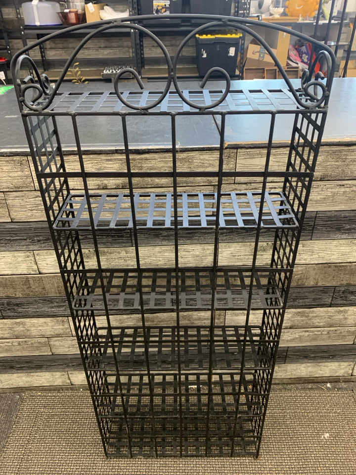 6 SHELF BLACK METAL SHELF.