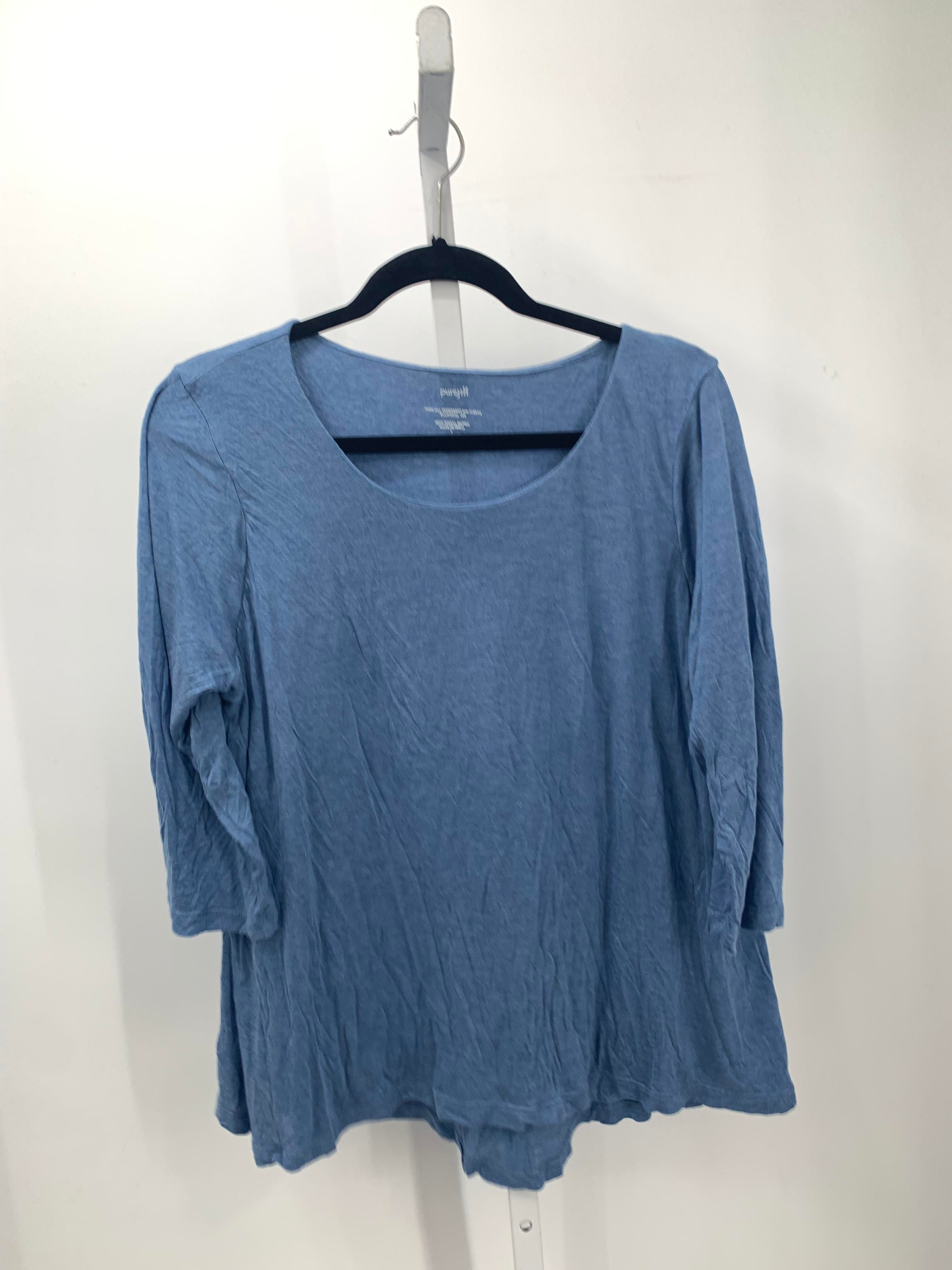 J-Jill Size Large Misses 3/4 Sleeve Shirt