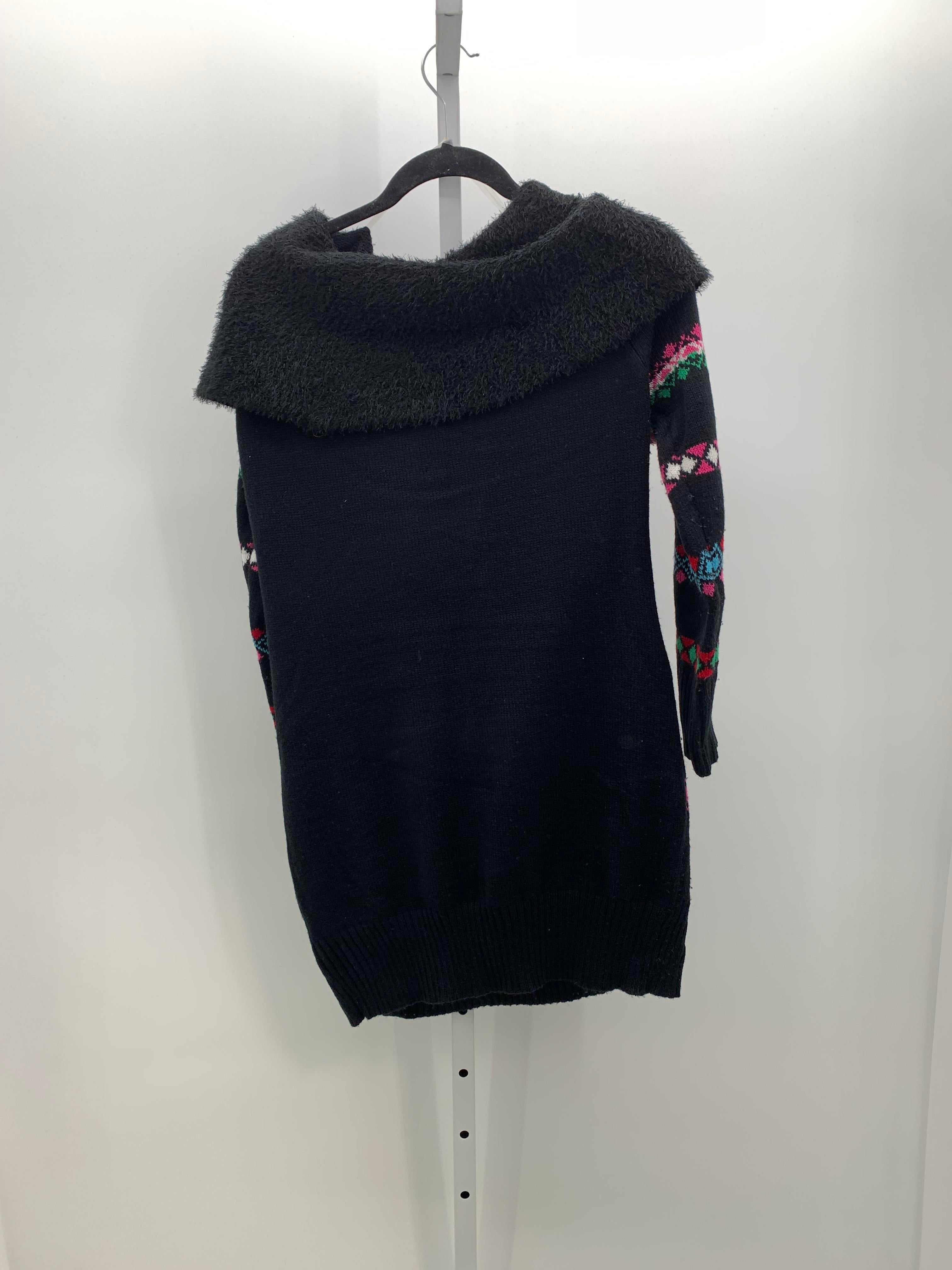 LONG SLV SWEATER FAUX FUR.