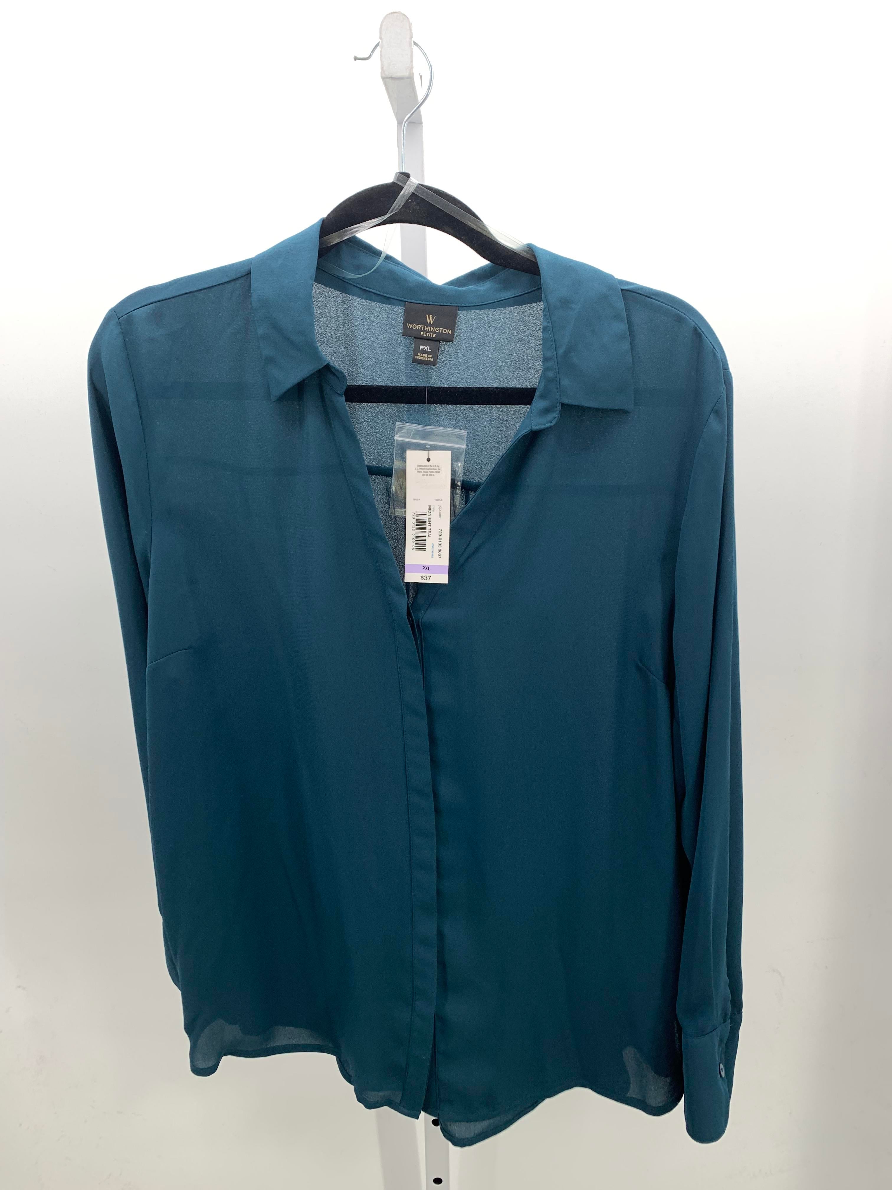 Worthington Size X Large Petite Petite Long Sleeve Shirt
