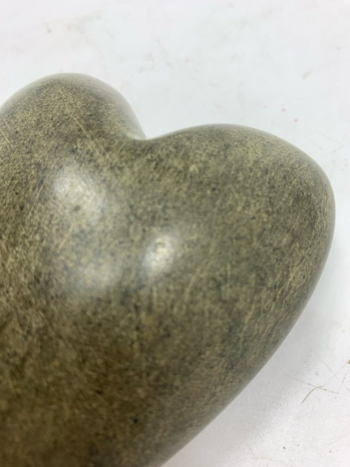 STONE HEART PAPER WEIGHT.