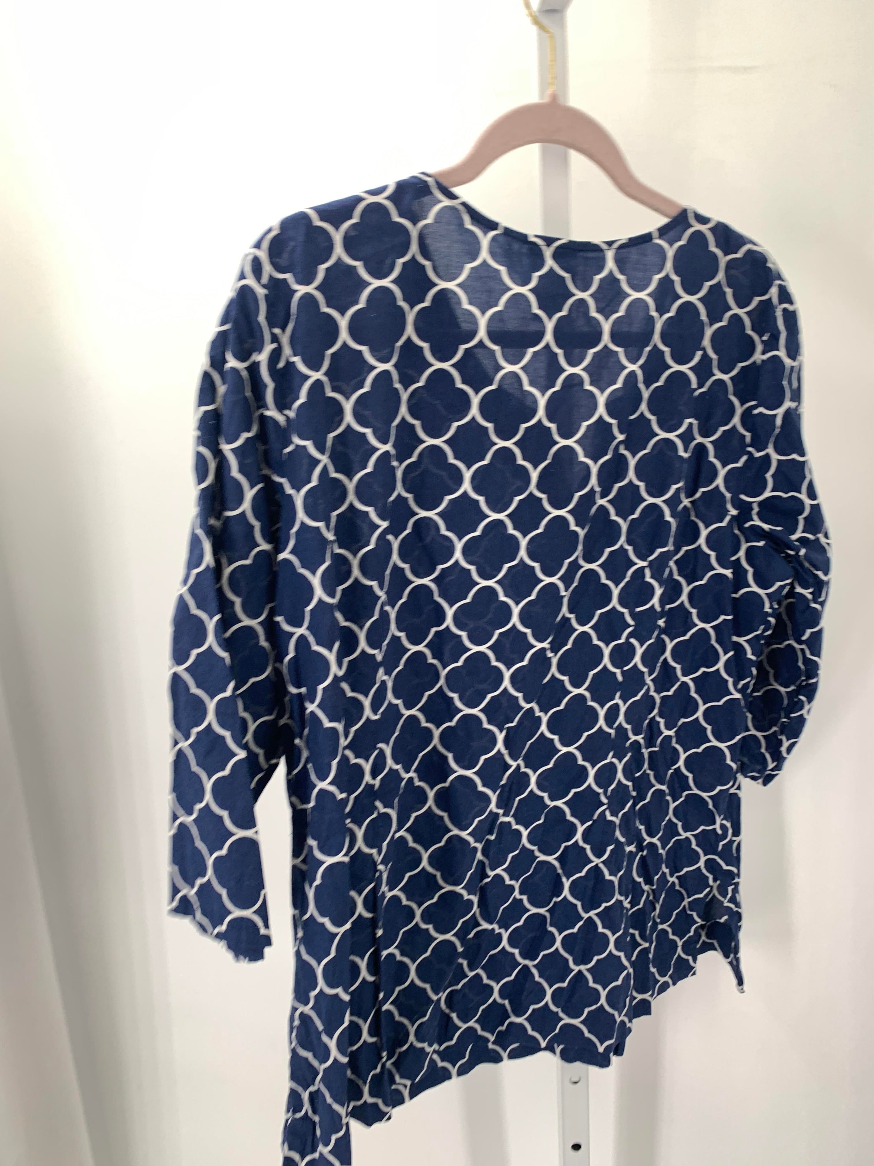 St. Johns Bay Size X Large Petite Petite 3/4 Sleeve Shirt