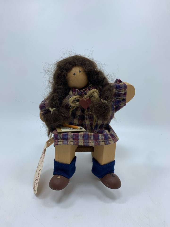 LIZZIE HIGH GIRL IN SCHOOL DESK FIGURE.