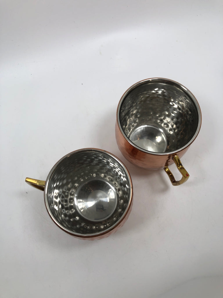 2 PIER 1 MOSCOW MULE MUGS.