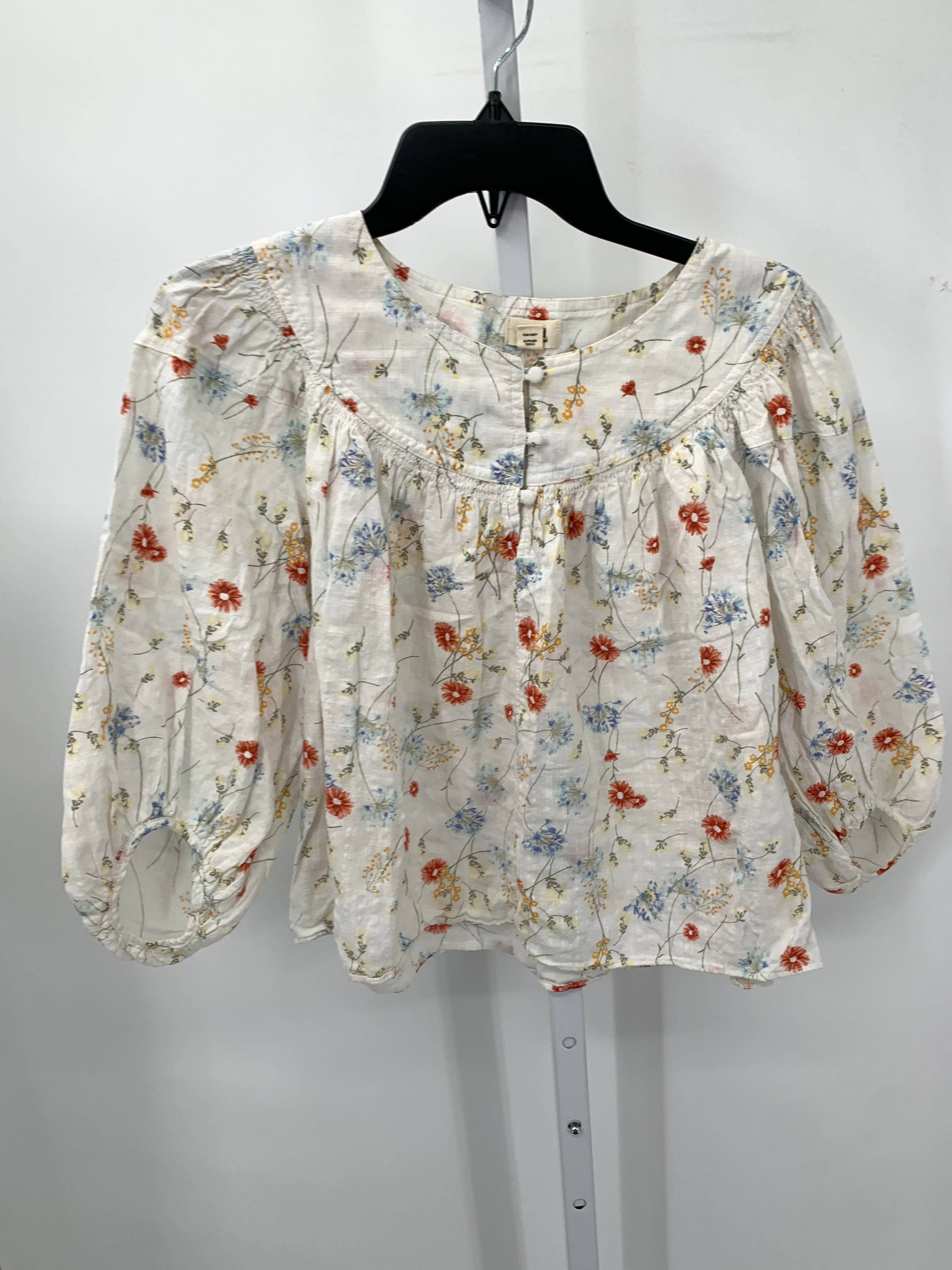 A.N.A. Size Medium Petite Petite 3/4 Sleeve Shirt