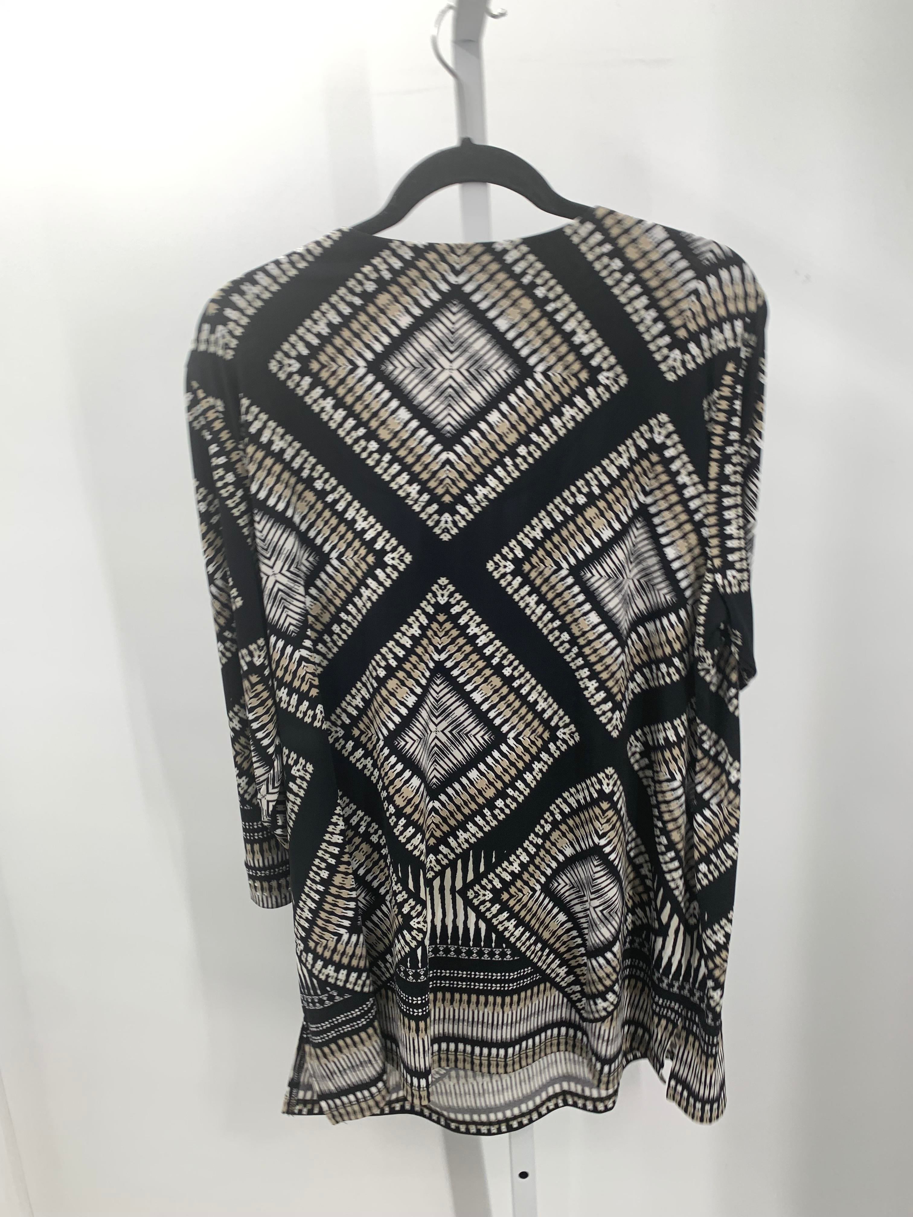 JM Collection Size 2X Womens 3/4 Sleeve Shirt