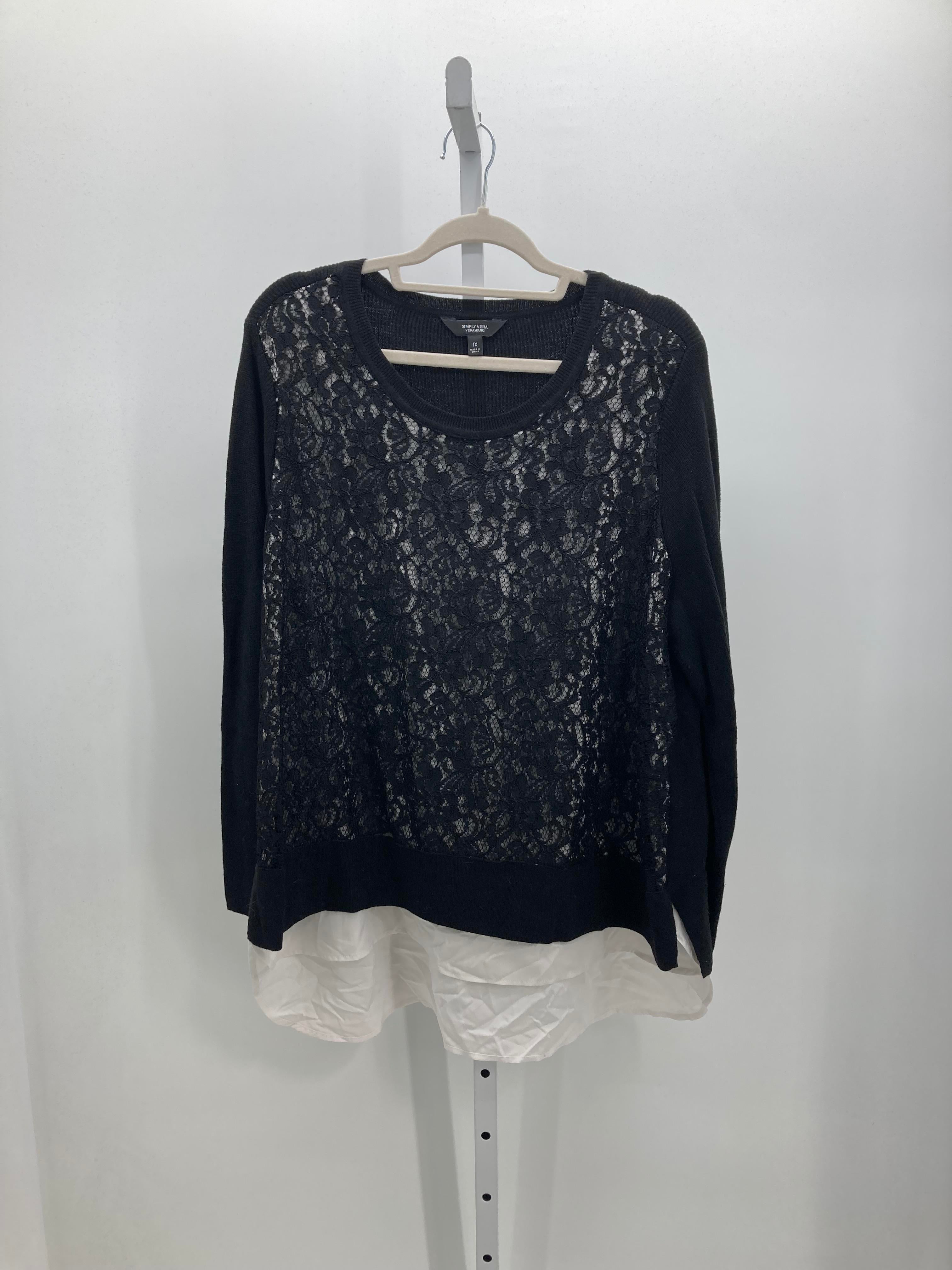 Vera Wang Size 1X Womens Long Slv Sweater