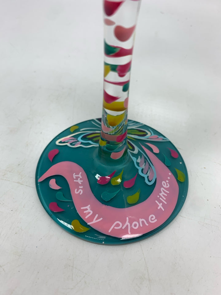 NIB LOLITA "SOCIAL BUTTERFLY" WINE GLASS.