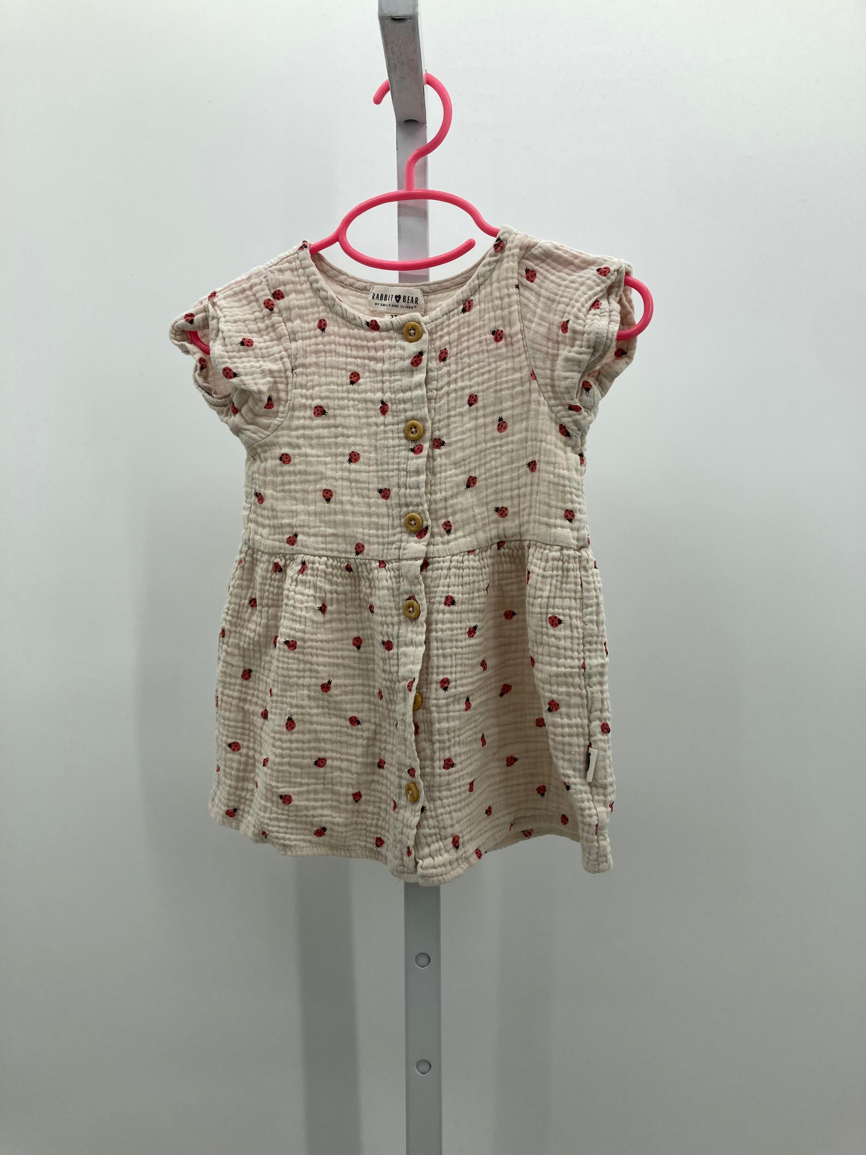 Rabbit + Bear Size 3T Girls Short Sleeve Dress