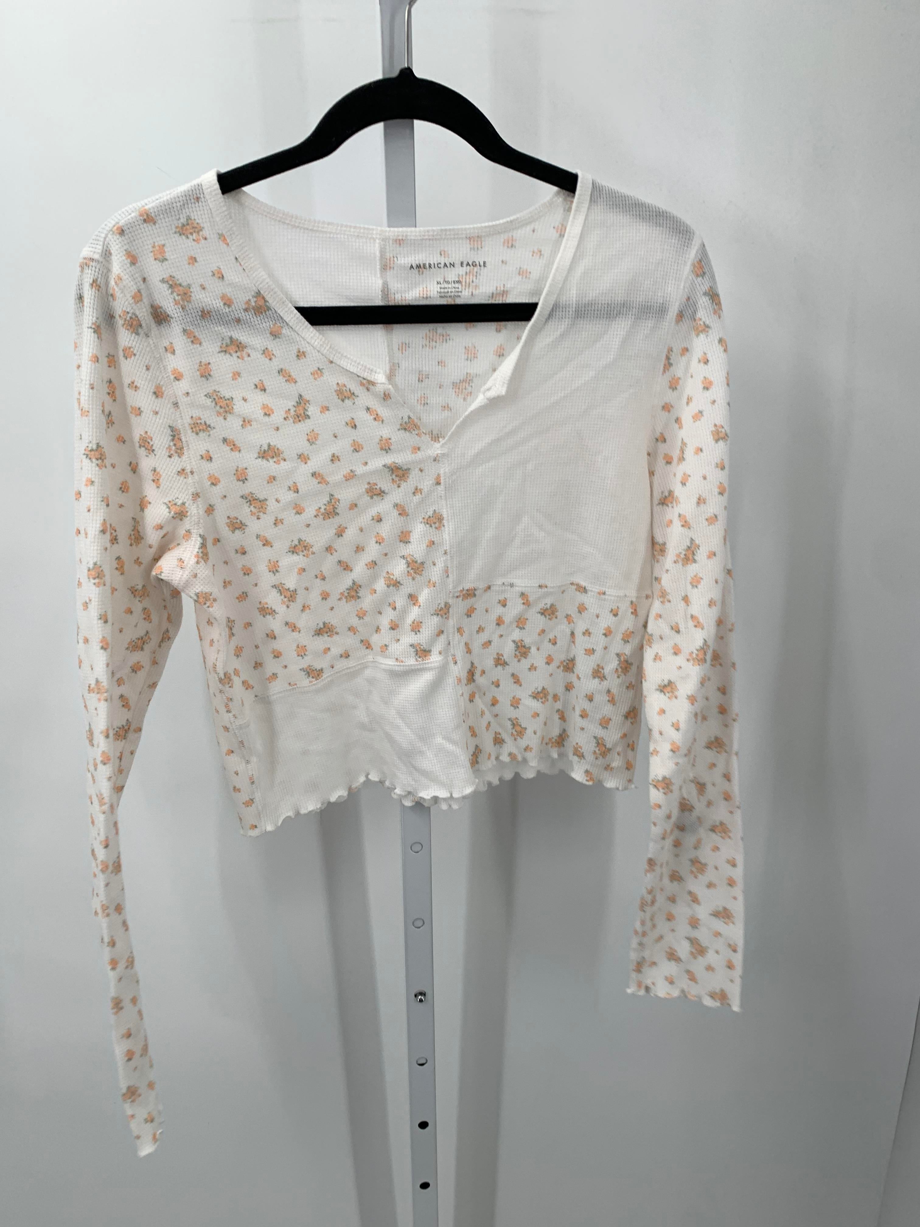 American Eagle Size Extra Large Juniors Long Sleeve Shirt