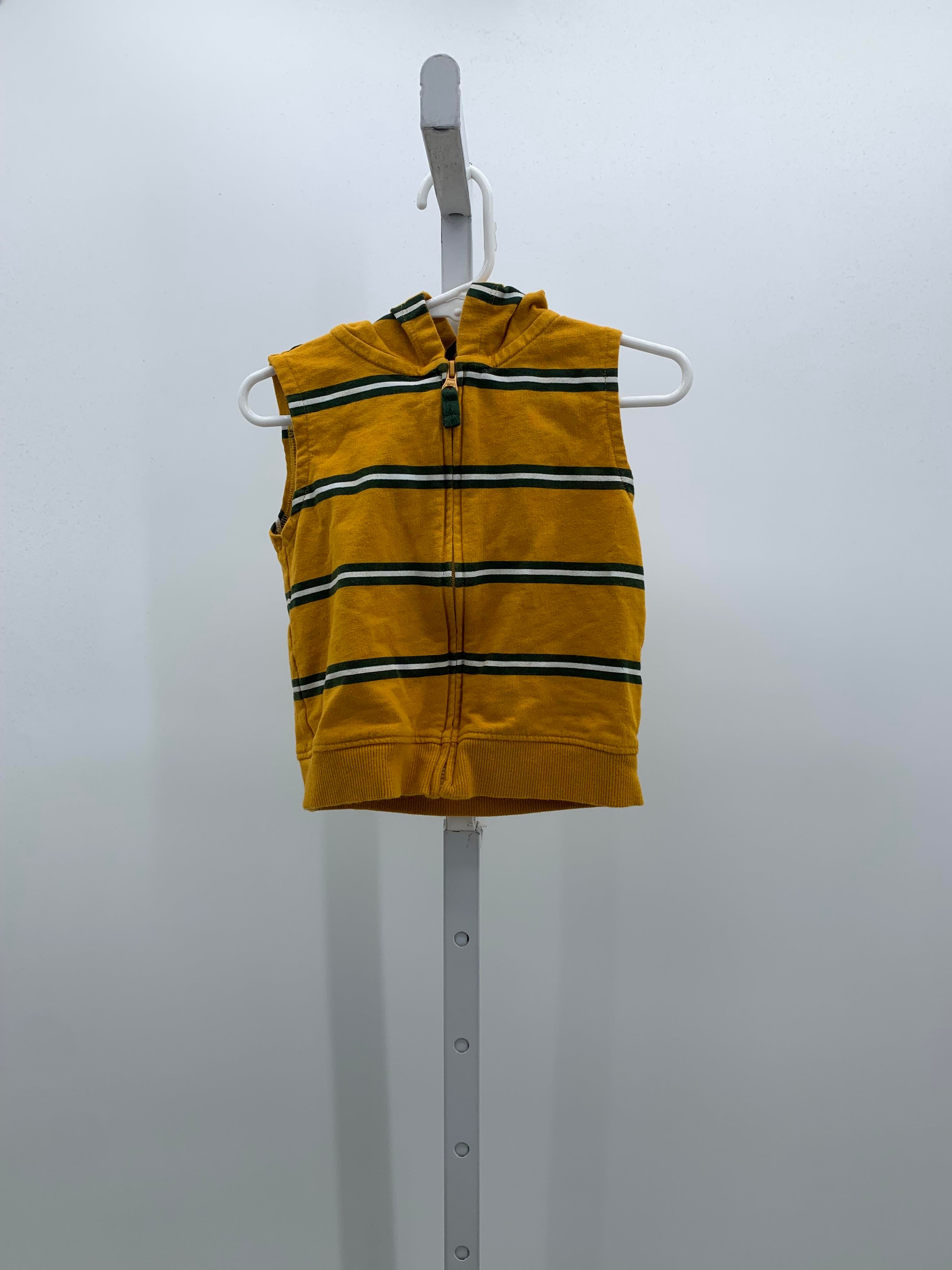 GREEN STRIPES HOODED ZIP KNIT
