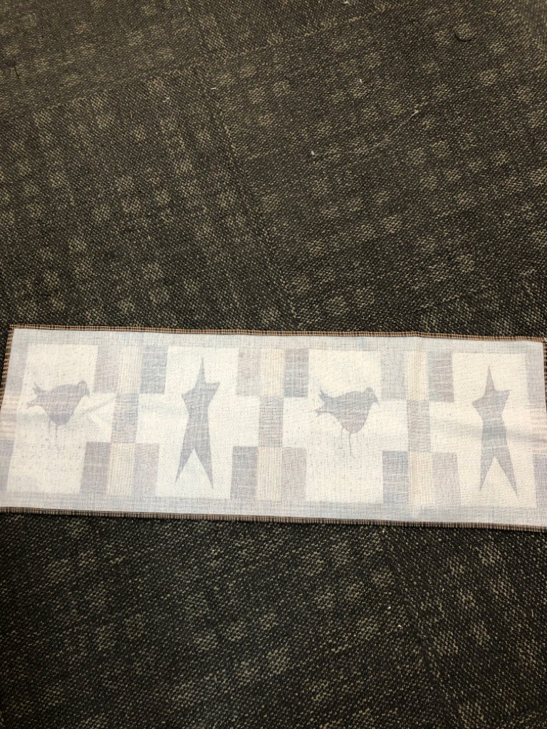 PRIMITIVE STAR/CROW TABLE RUNNER.
