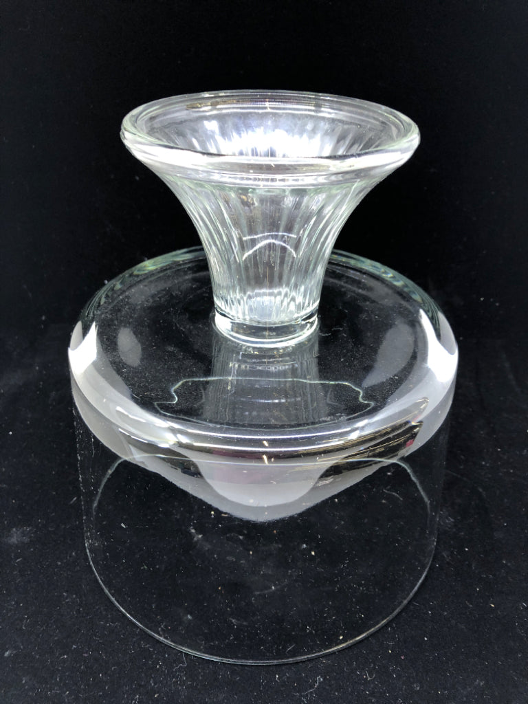 CLEAR GLASS FOOTED TRIFLE BOWL.