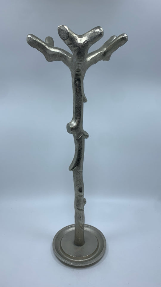SILVER BRANCH SHAPED JEWELRY HOLDER.